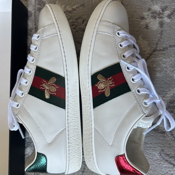 Gucci Ace Embroidered Bee Sneakers Size US 8 - Picture 4 of 4